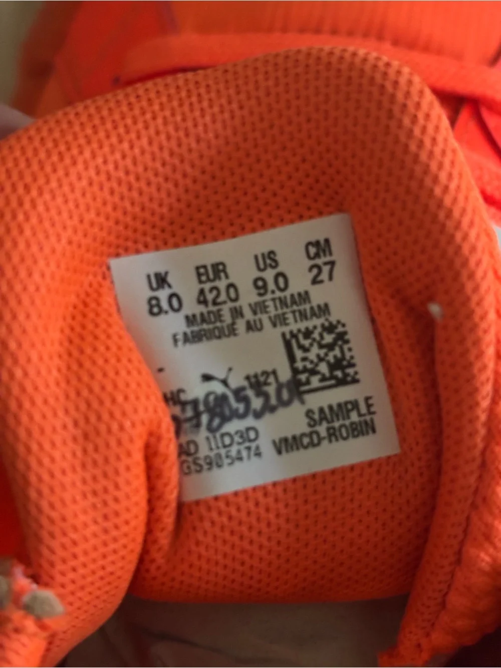 Puma Neon Orange Athletic Sneakers